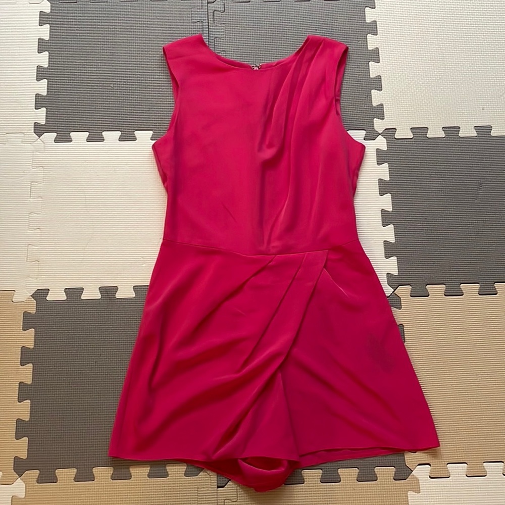 Asos. Magenta pink. Romper with ruched front. - Picture 1 of 3